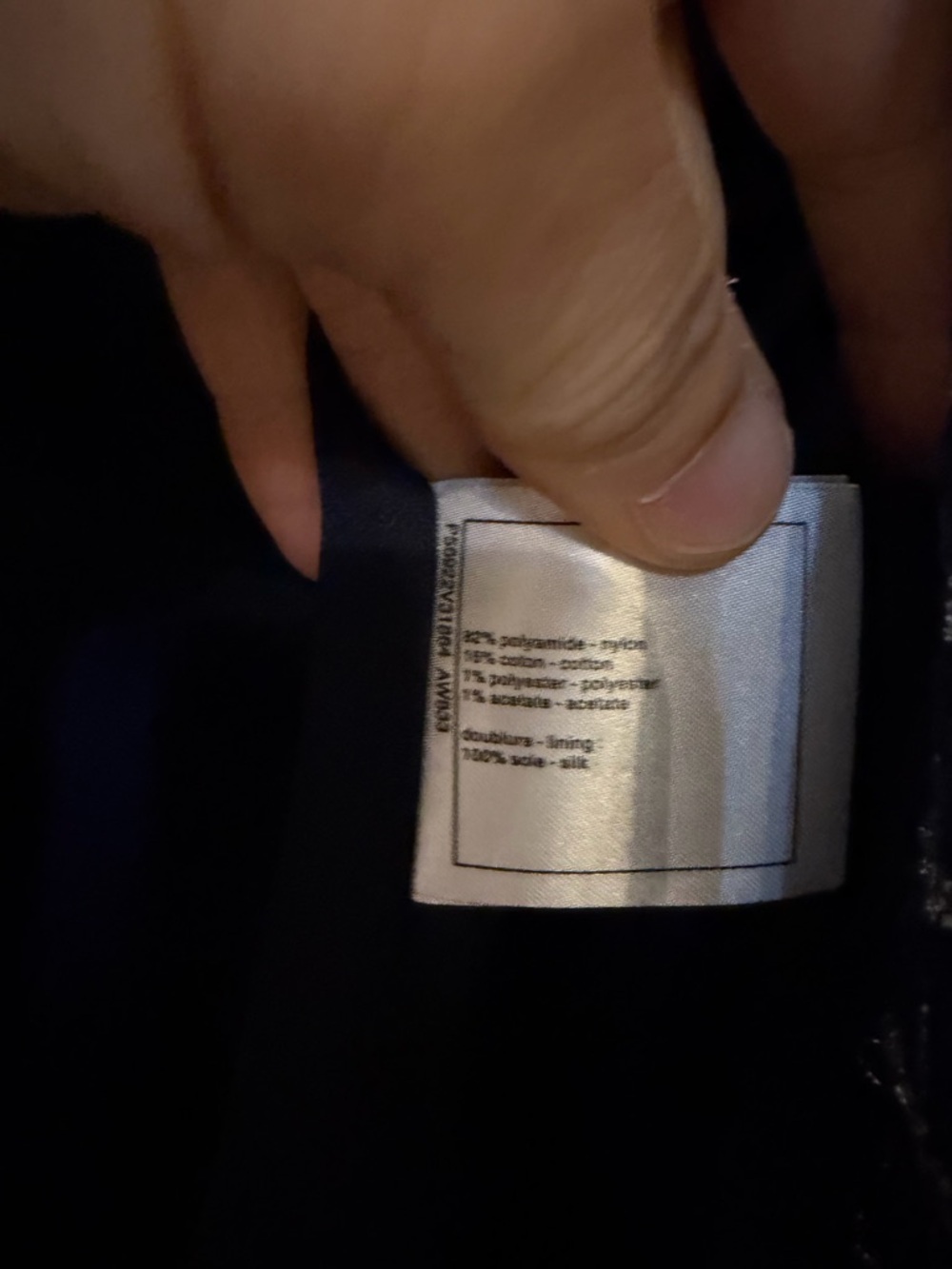 CHANEL Metallic Fantasy Tweed Coat – Navy Blue/Silver (Size 36) - Picture 7 of 15